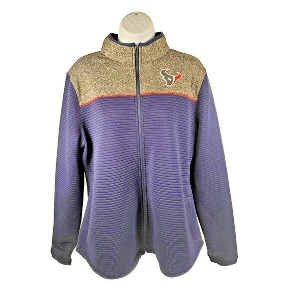 NFL Tops - Houston Texans Women's XL NFL Team Apparel Full Zip Jacket Coat TX3 Warm NWT